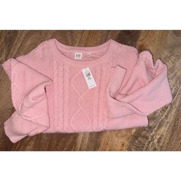 NWT GAP Kids Pink Cable Knit Sweater - XXL (14-16) - Picture 1 of 4